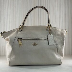Coach Beige Leather Satchel